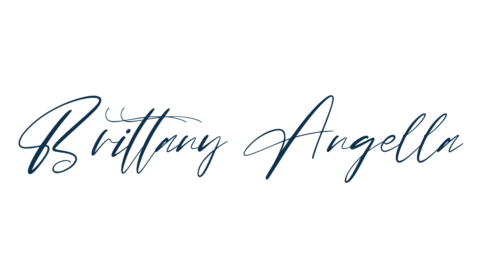 Brittany Angella, script handwritten fancy decorative calligraphy font preview