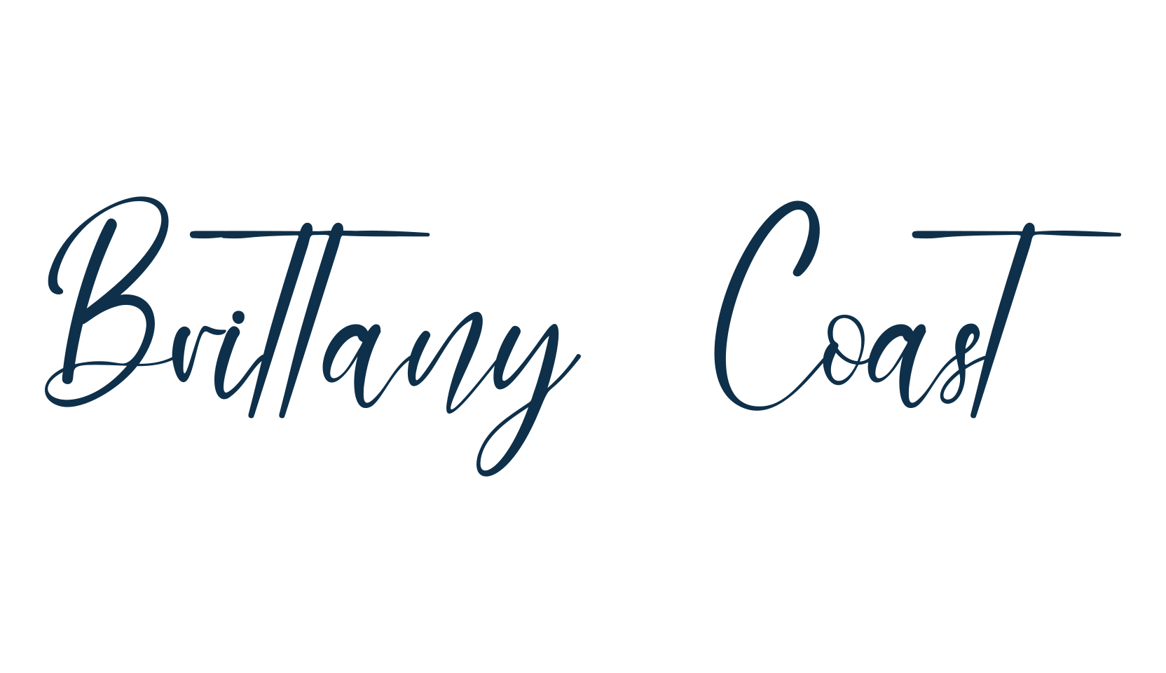 Brittany Coast, handwriting font preview