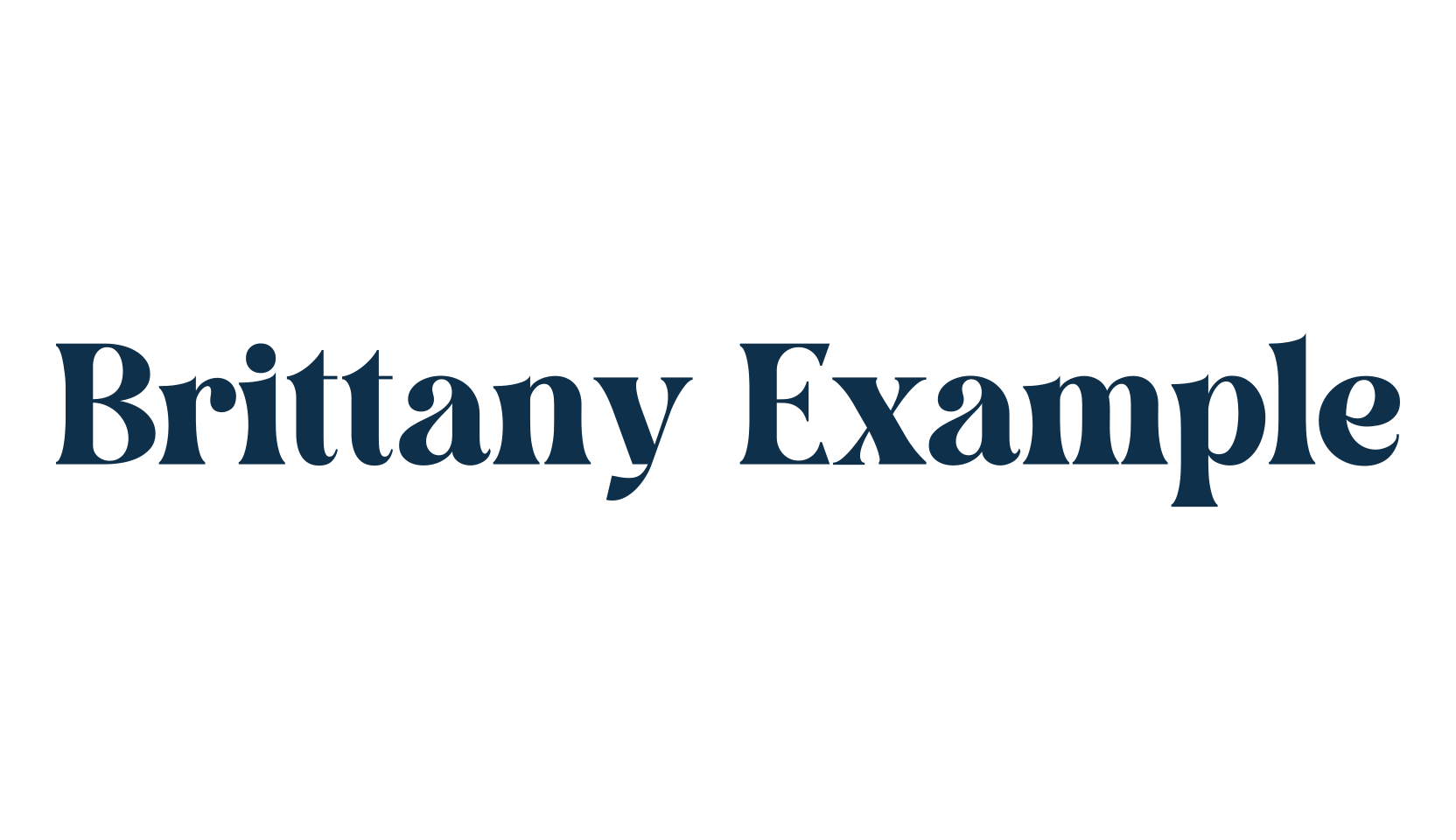 Brittany Example, basic serif font preview