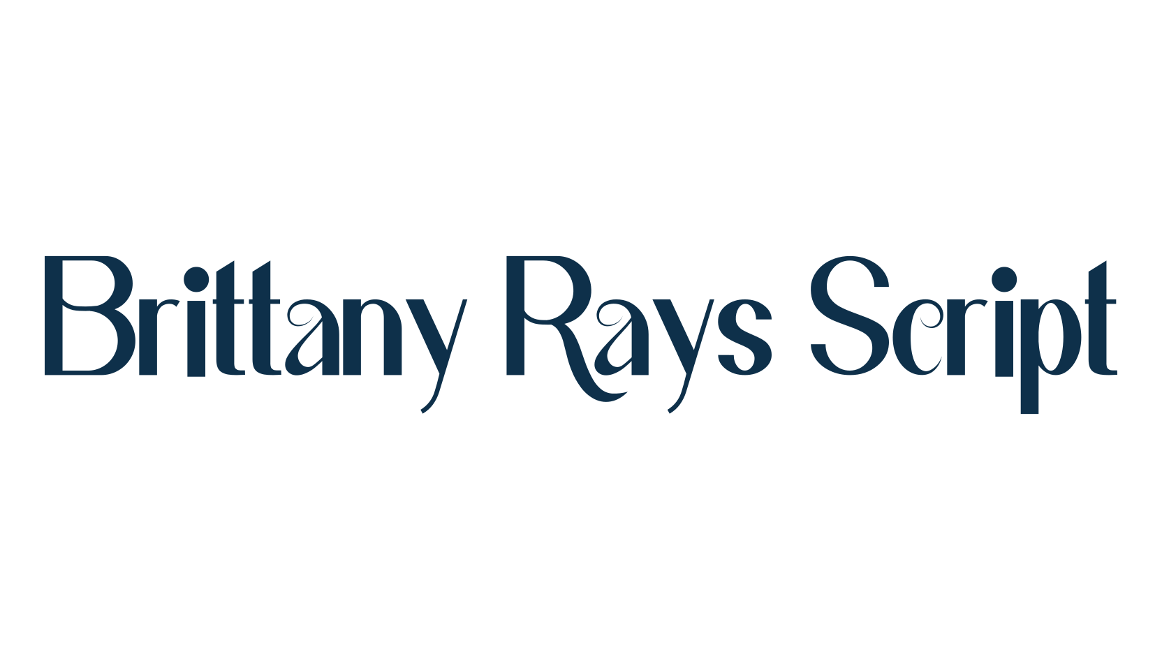 Brittany Rays Script, calligraphy font preview
