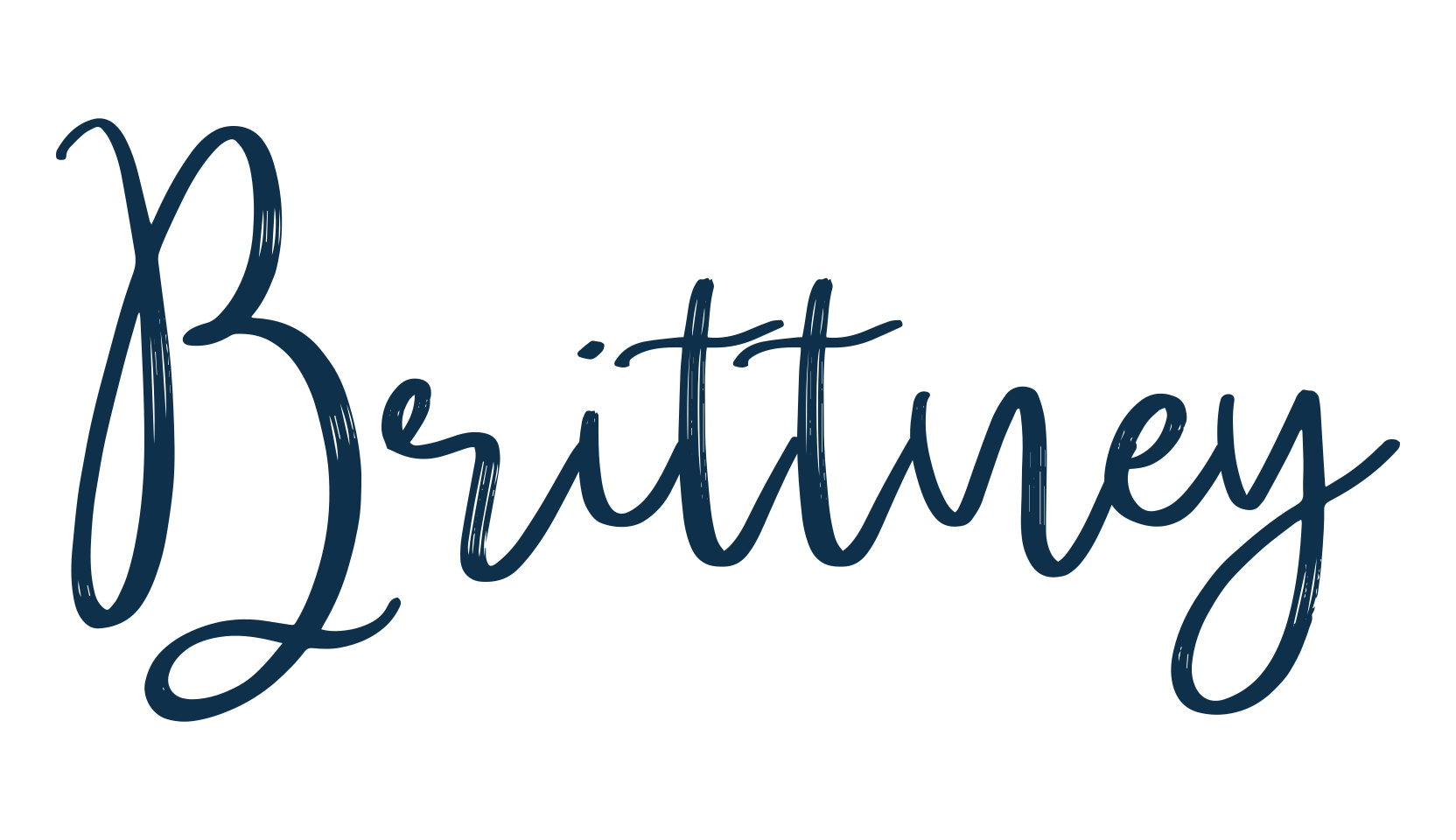 Brittney, script handwritten fancy decorative calligraphy font preview