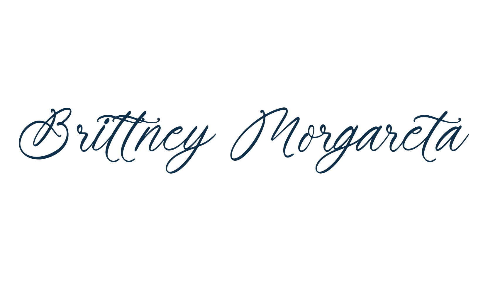 Brittney Morgareta, calligraphy font preview
