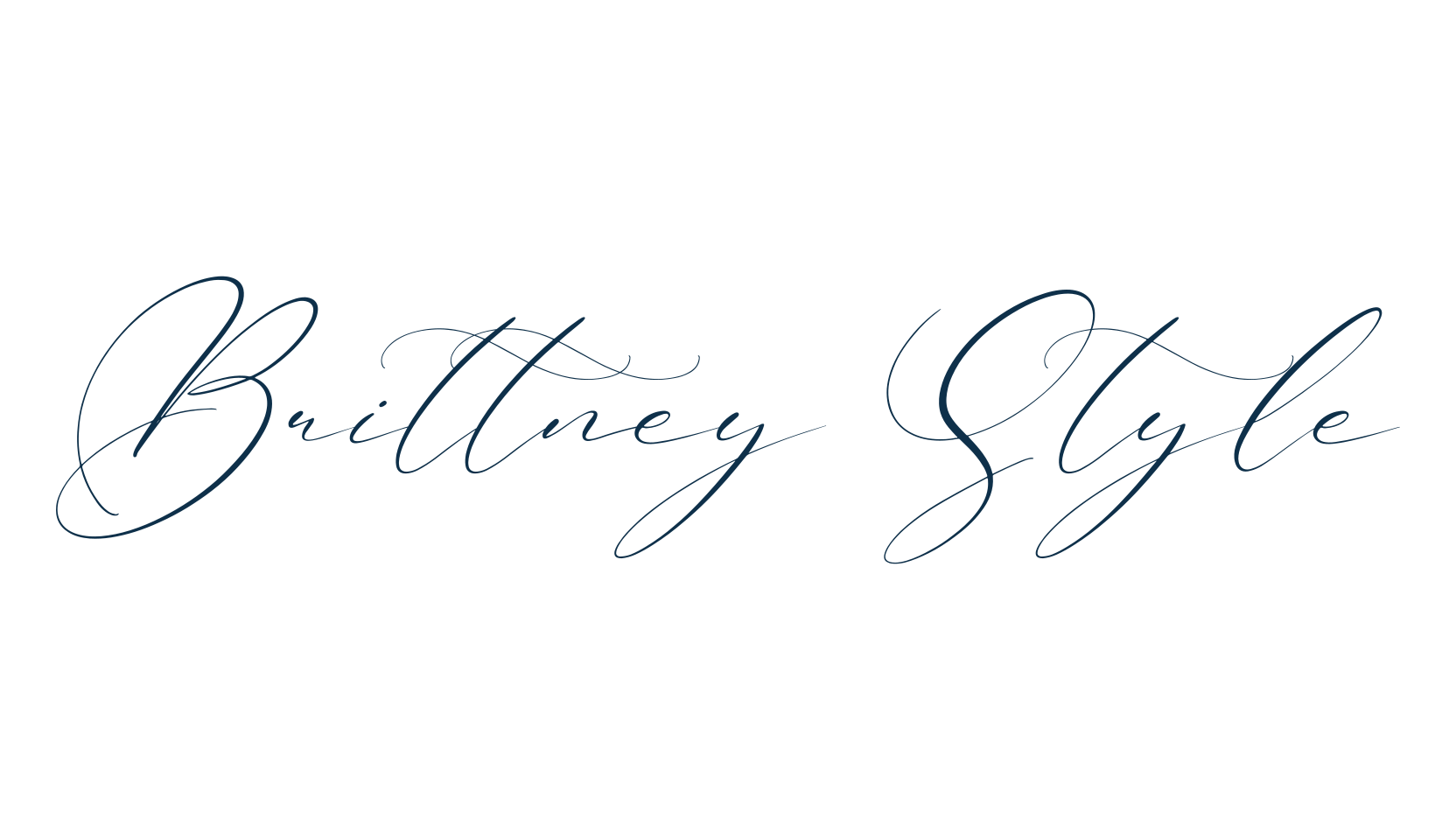 Brittney Style, calligraphy font preview