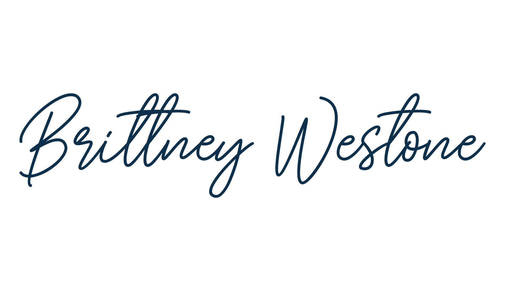 Brittney Westone, script handwritten fancy decorative calligraphy font preview