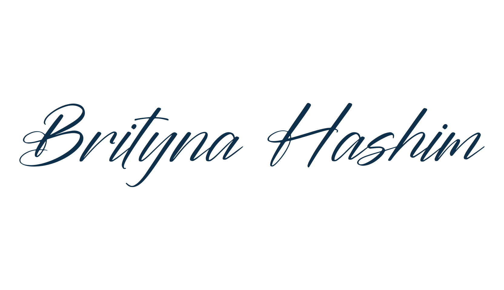 Brityna Hashim, script calligraphy fancy decorative font preview