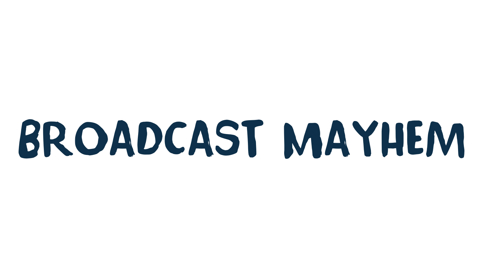 Broadcast Mayhem, script brush fancy decorative calligraphy font preview