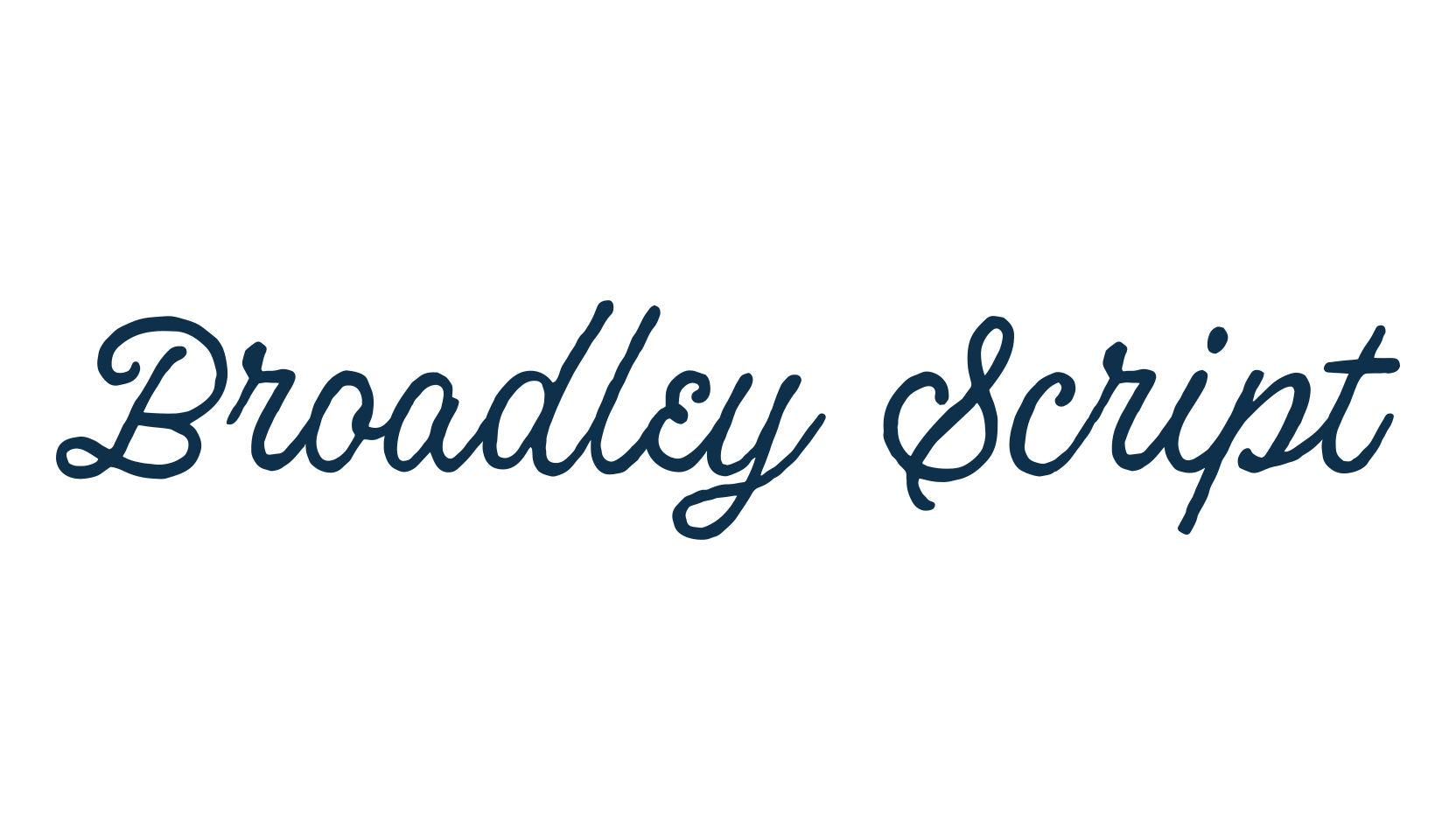 Broadley Script, fancy various decorative script calligraphy font preview