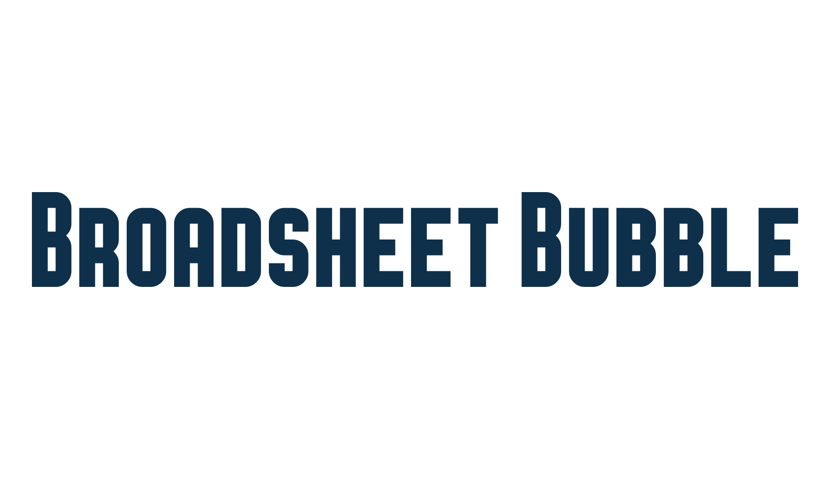 Broadsheet Bubble, basic sans serif font preview