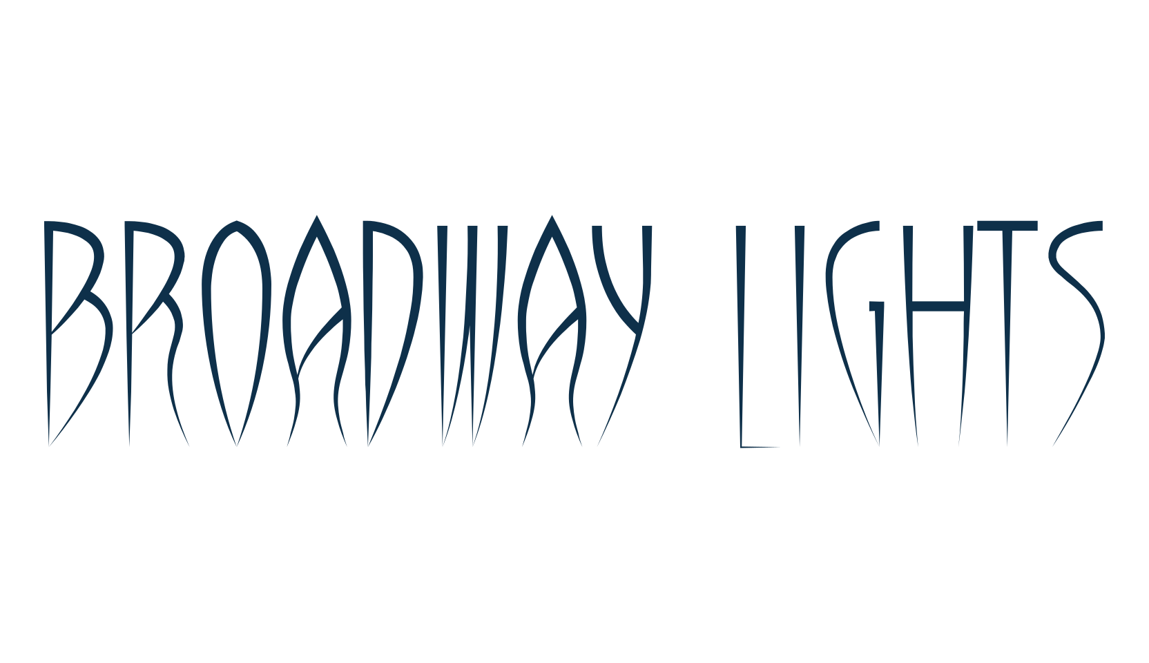 Broadway Lights, fancy retro decorative font preview