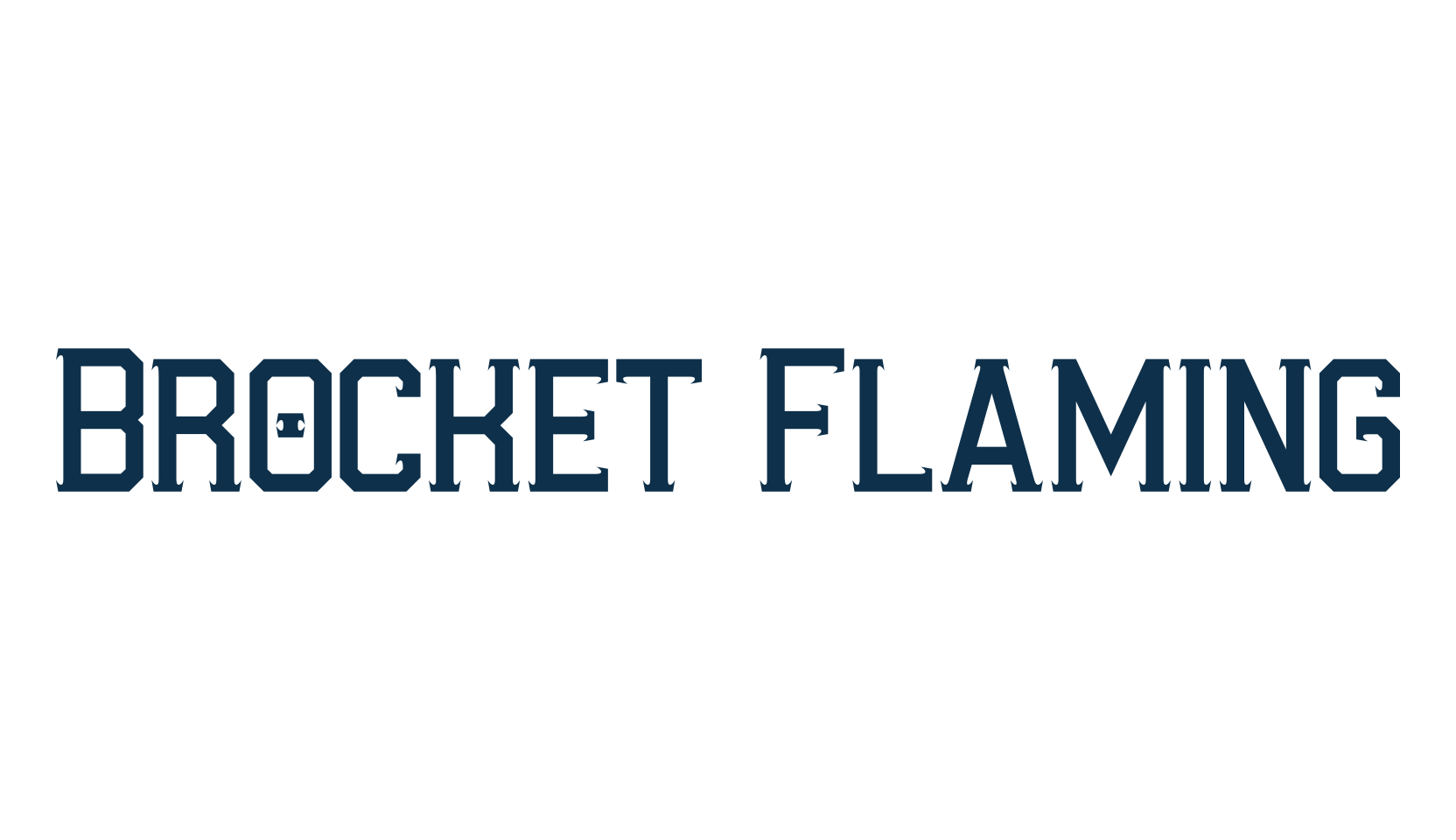 Brocket Flaming, fancy various decorative font preview