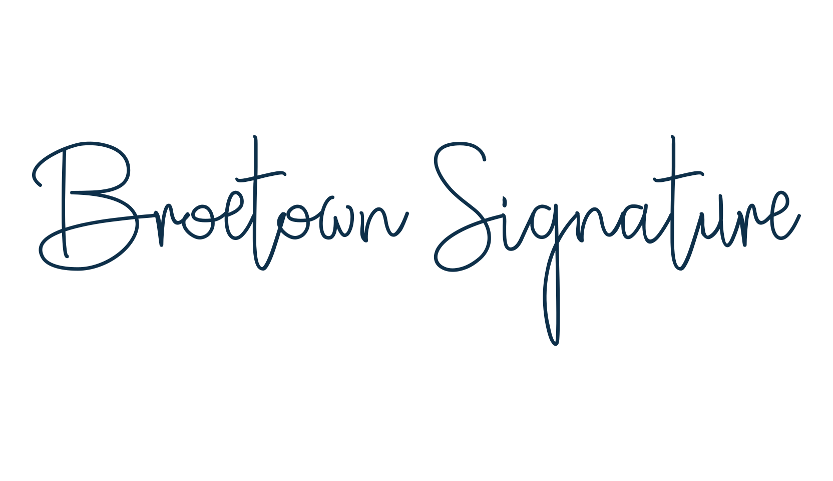 Broetown Signature, handwriting font preview