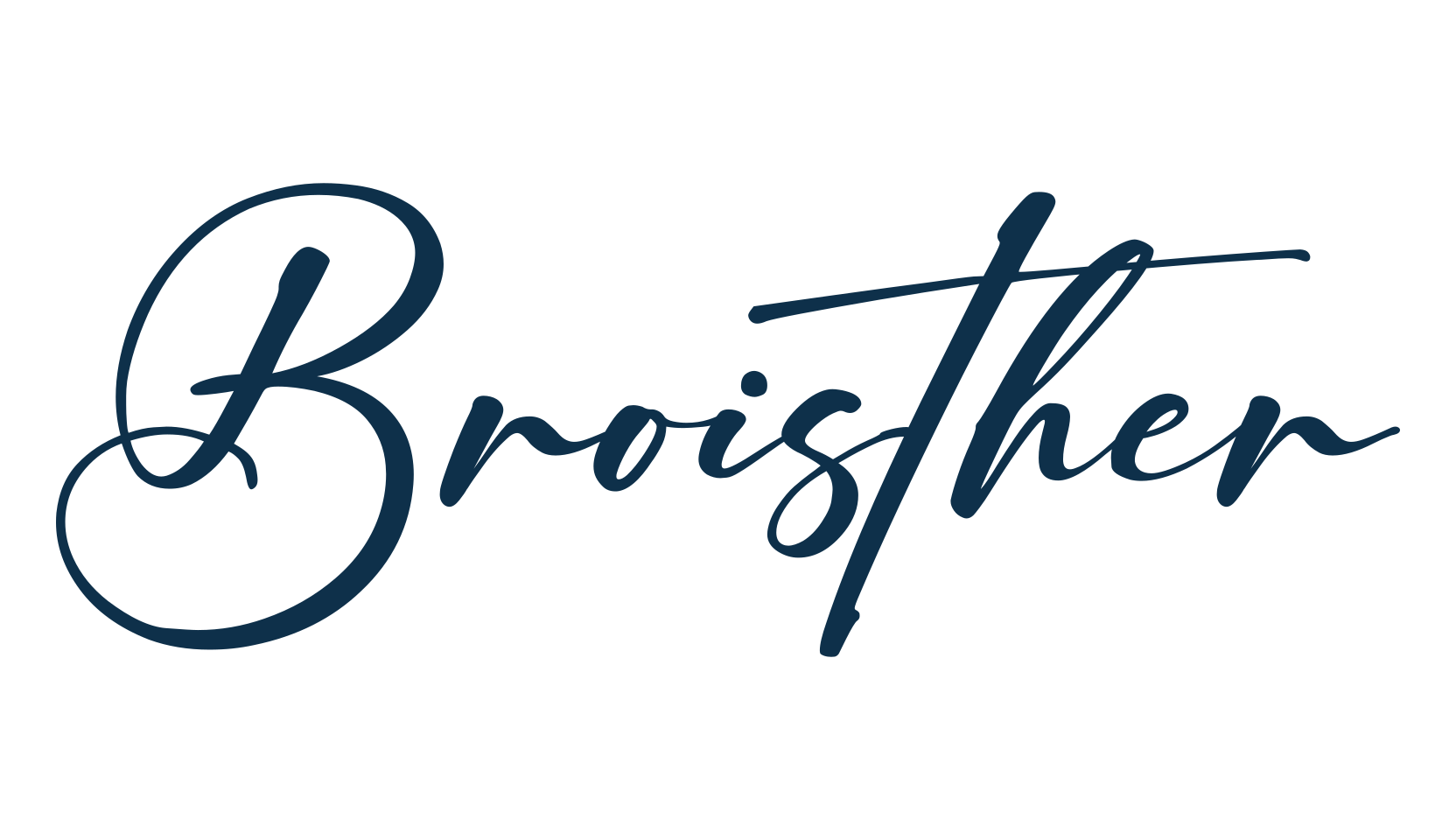 Broisther, script handwritten fancy decorative calligraphy font preview