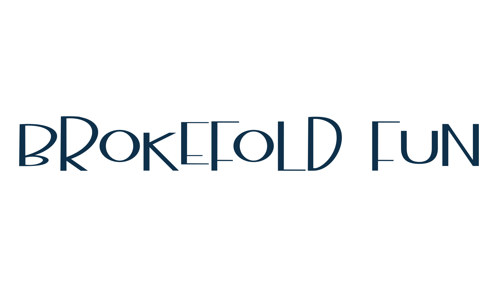 Brokefold Fun, fancy various decorative font preview