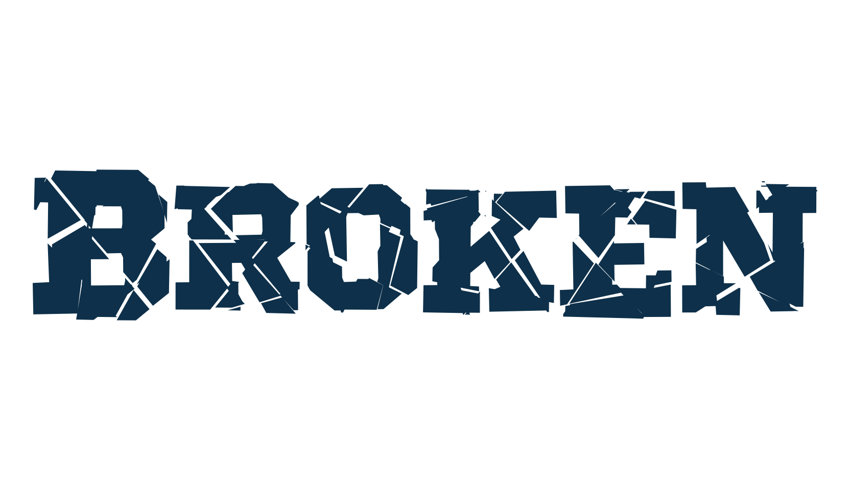 Broken (broken-3), fancy destroy decorative font preview