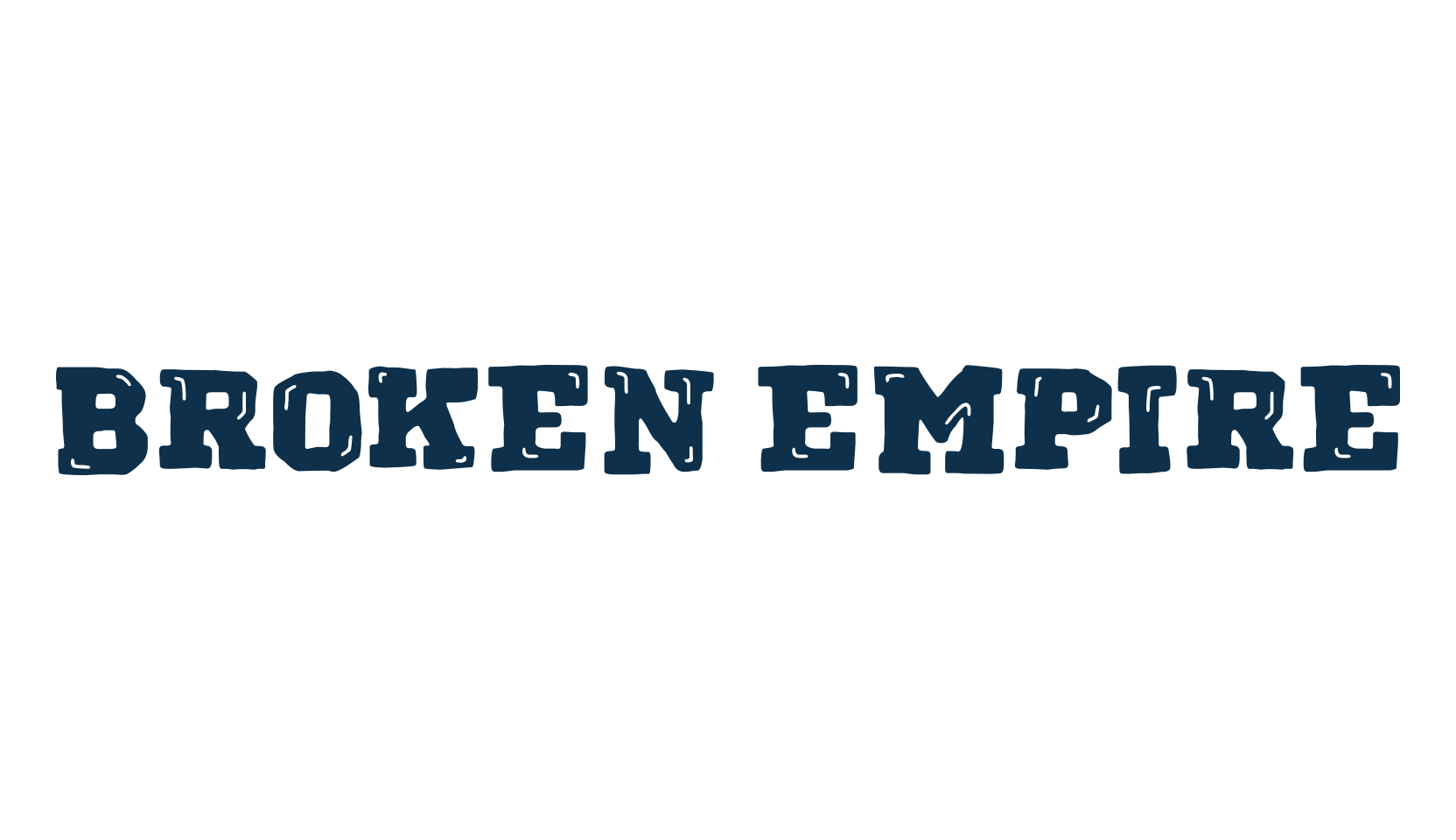 Broken Empire, cartoon font preview