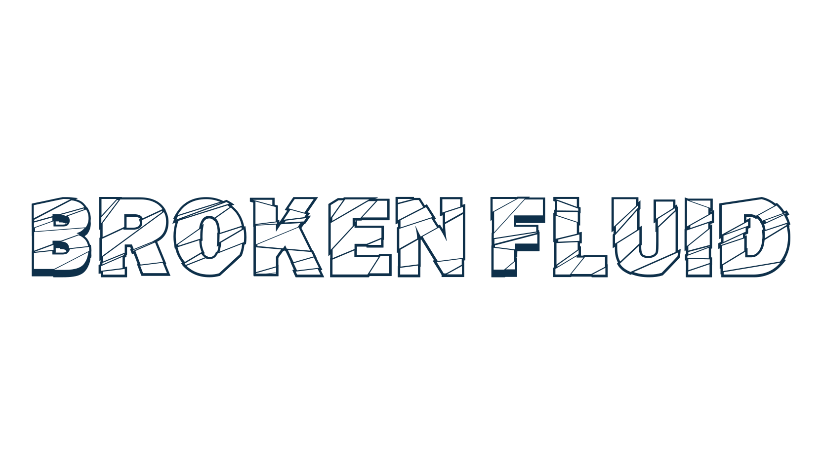 Broken Fluid, distorted font preview
