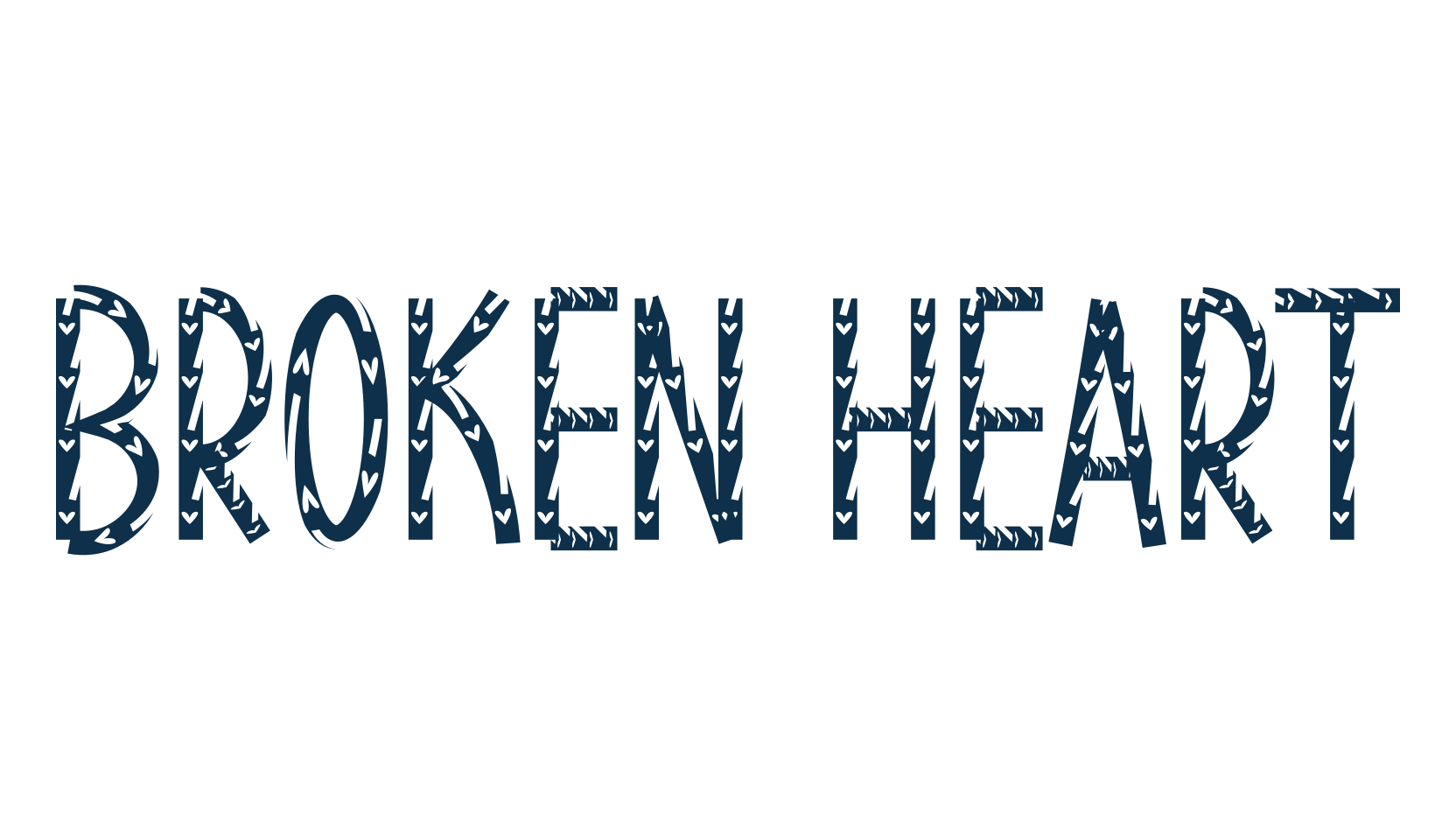 Broken Heart (broken-heart-3), fancy decorative font preview