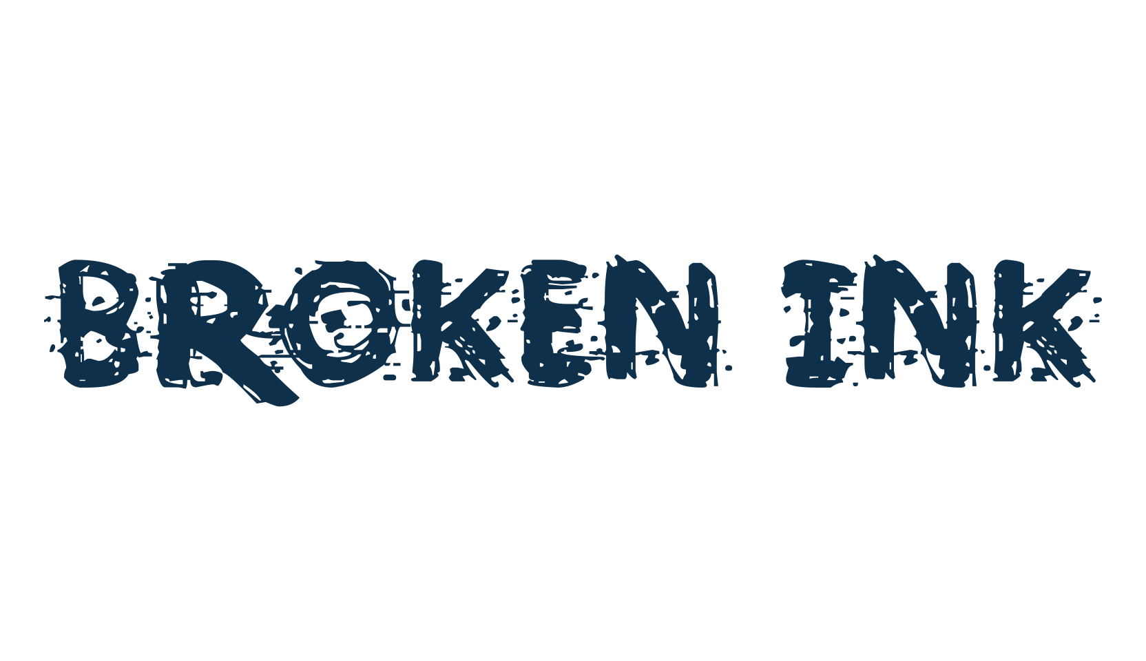 Broken Ink, destroy font preview