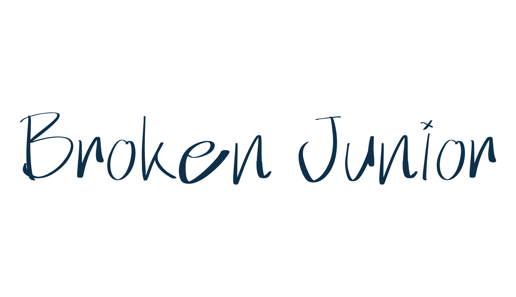 Broken Junior, script handwritten fancy decorative calligraphy font preview