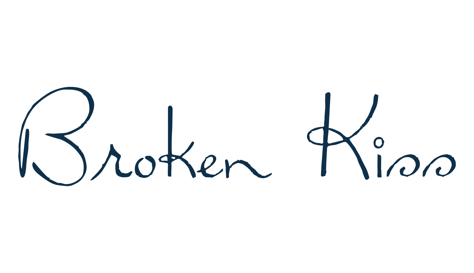 Broken Kiss, fancy decorative font preview