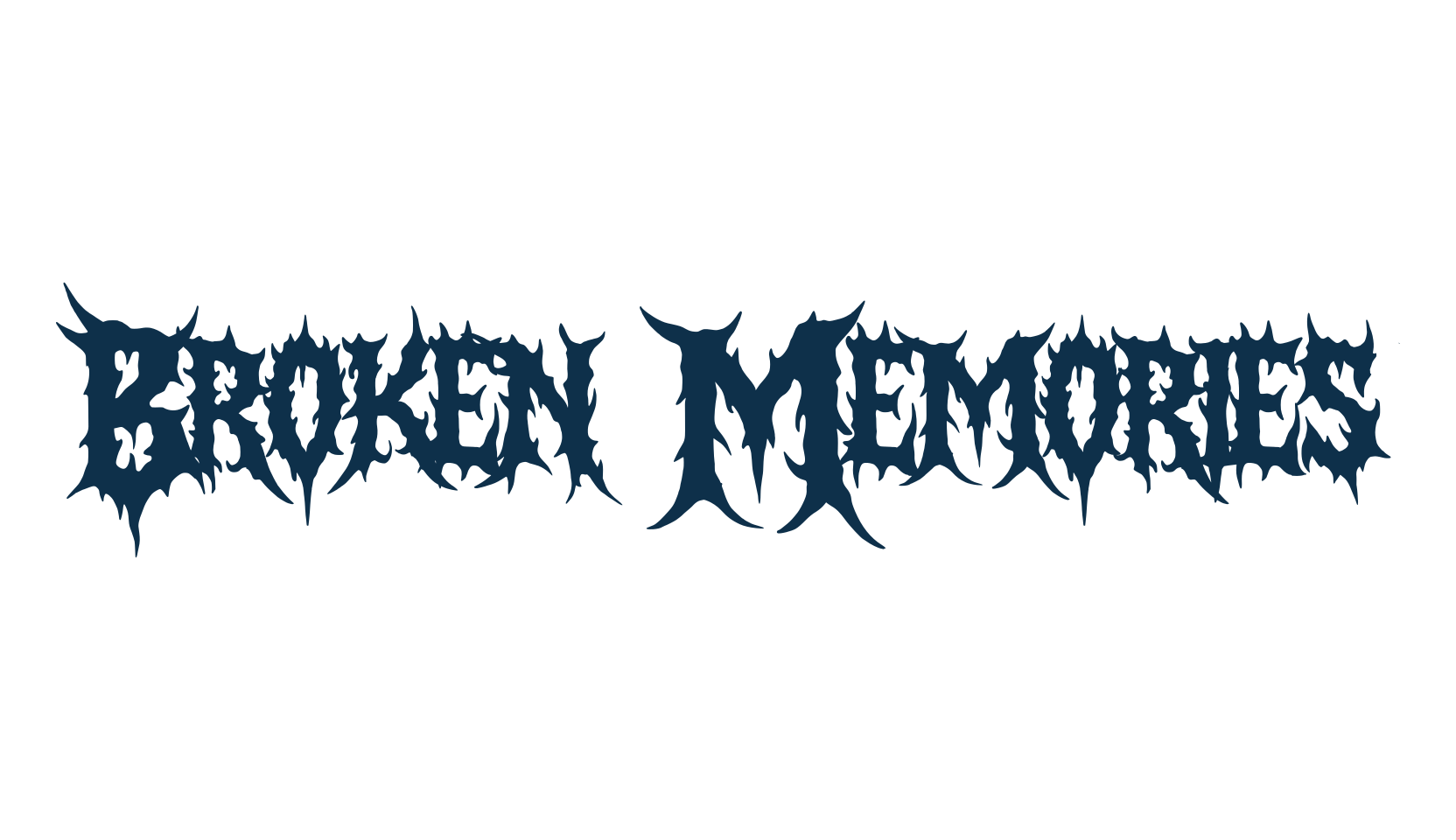 Broken Memories, modern font preview