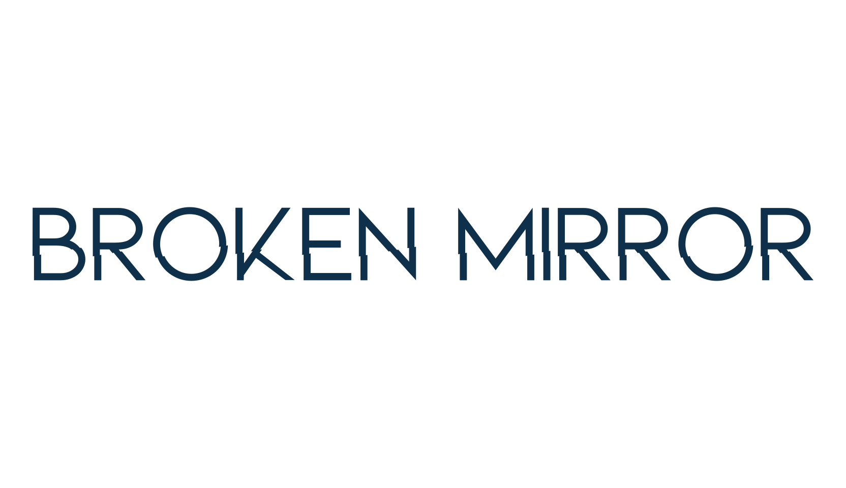 Broken Mirror, fancy distorted decorative font preview
