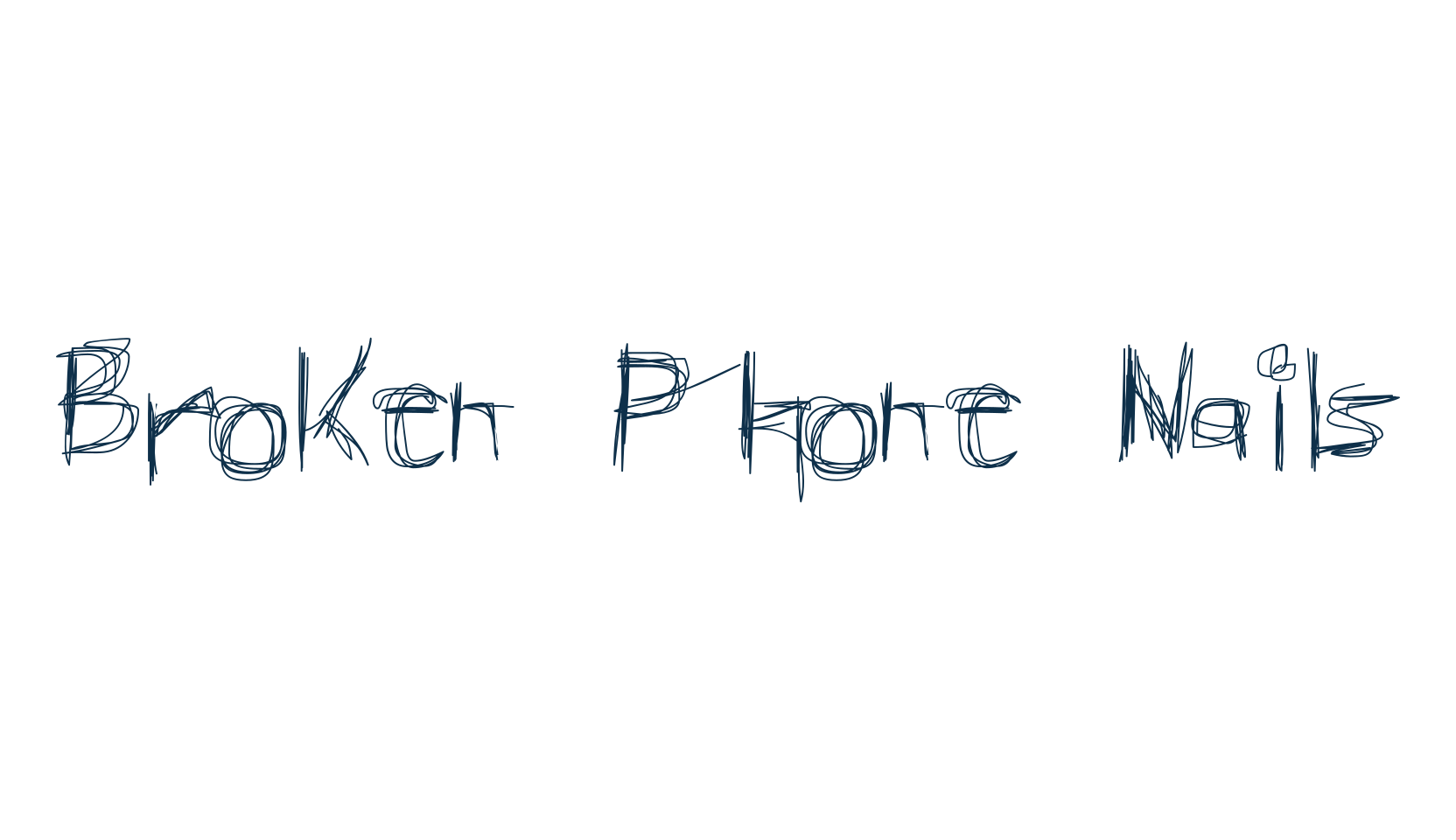 Broken Phone Nails, script trash fancy decorative calligraphy font preview