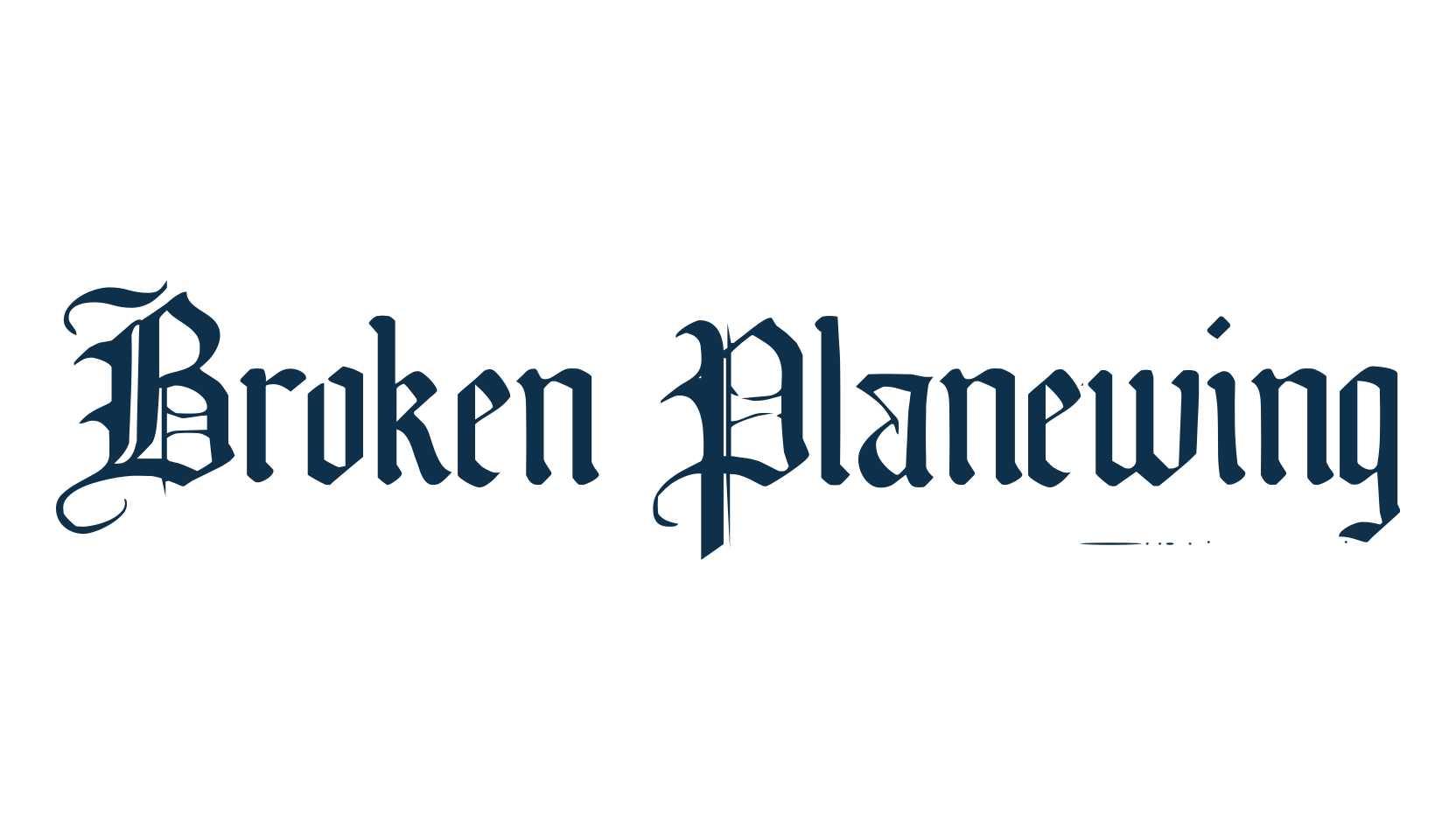 Broken Planewing, gothic medieval font preview
