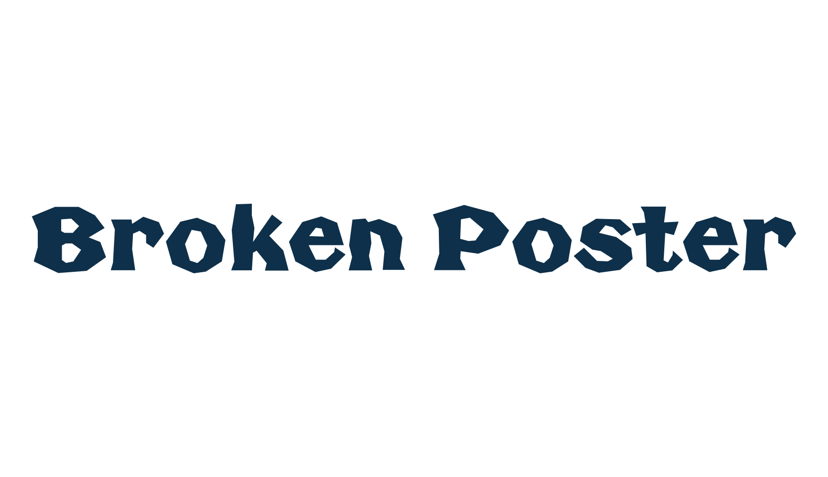 Broken Poster, retro font preview