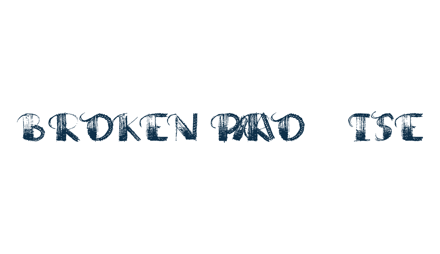 Broken Promise, eroded font preview