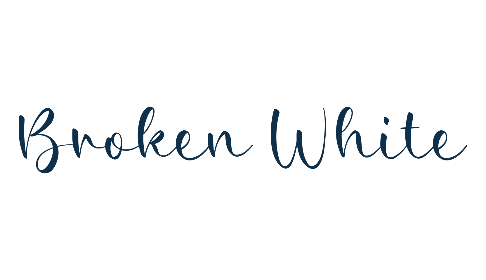 Broken White, handwriting font preview