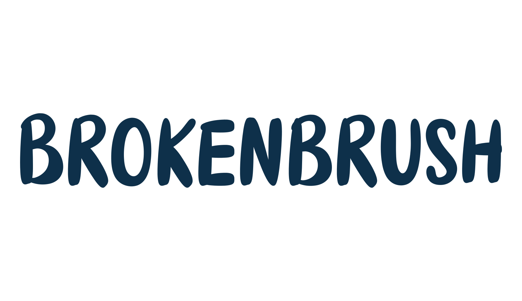 Brokenbrush, brush font preview