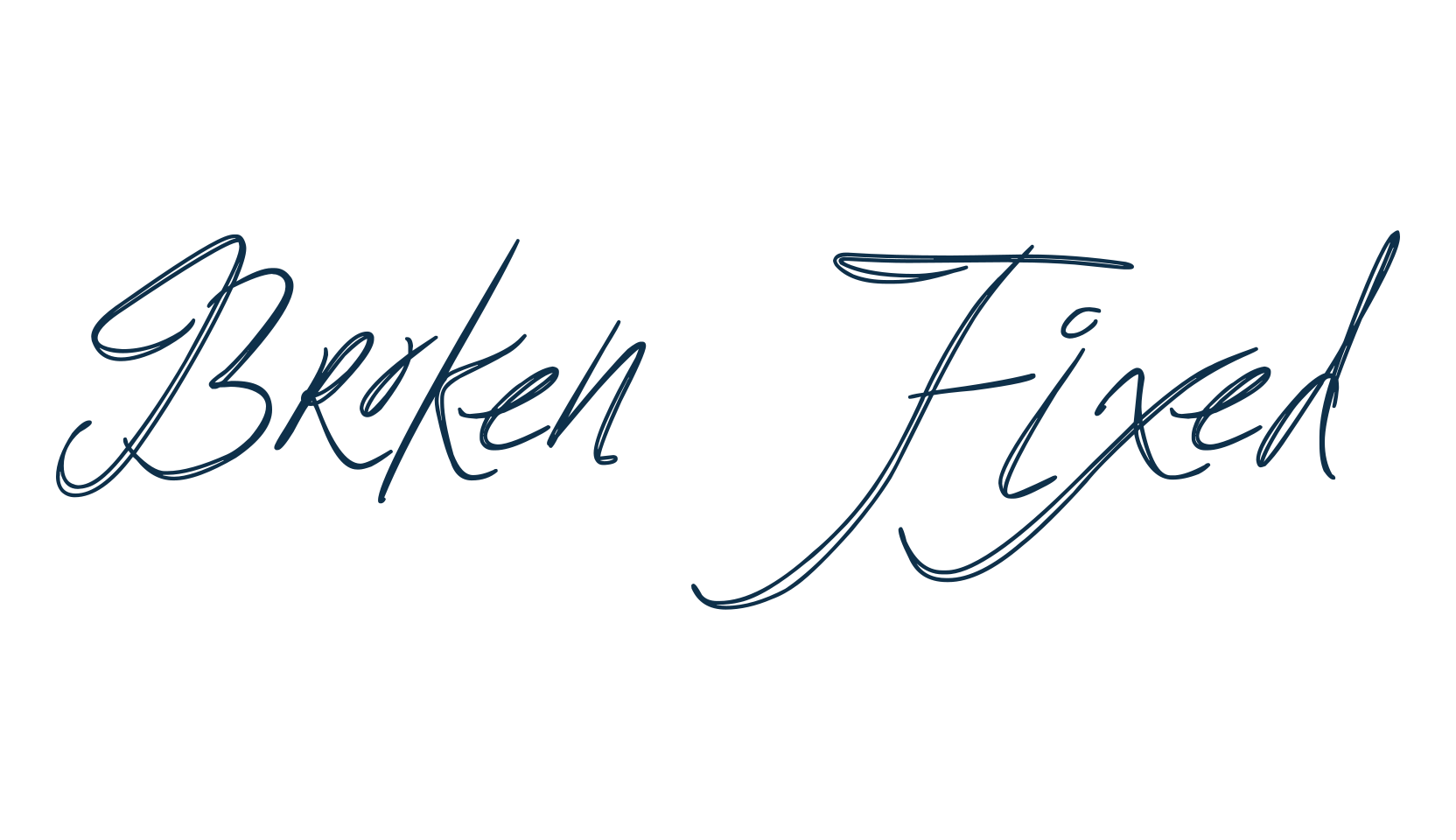 Broken Fixed, script handwritten fancy decorative calligraphy font preview