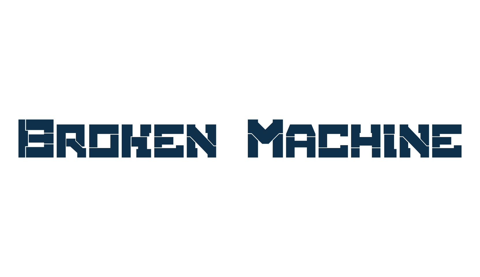 Broken Machine, techno sci-fi font preview