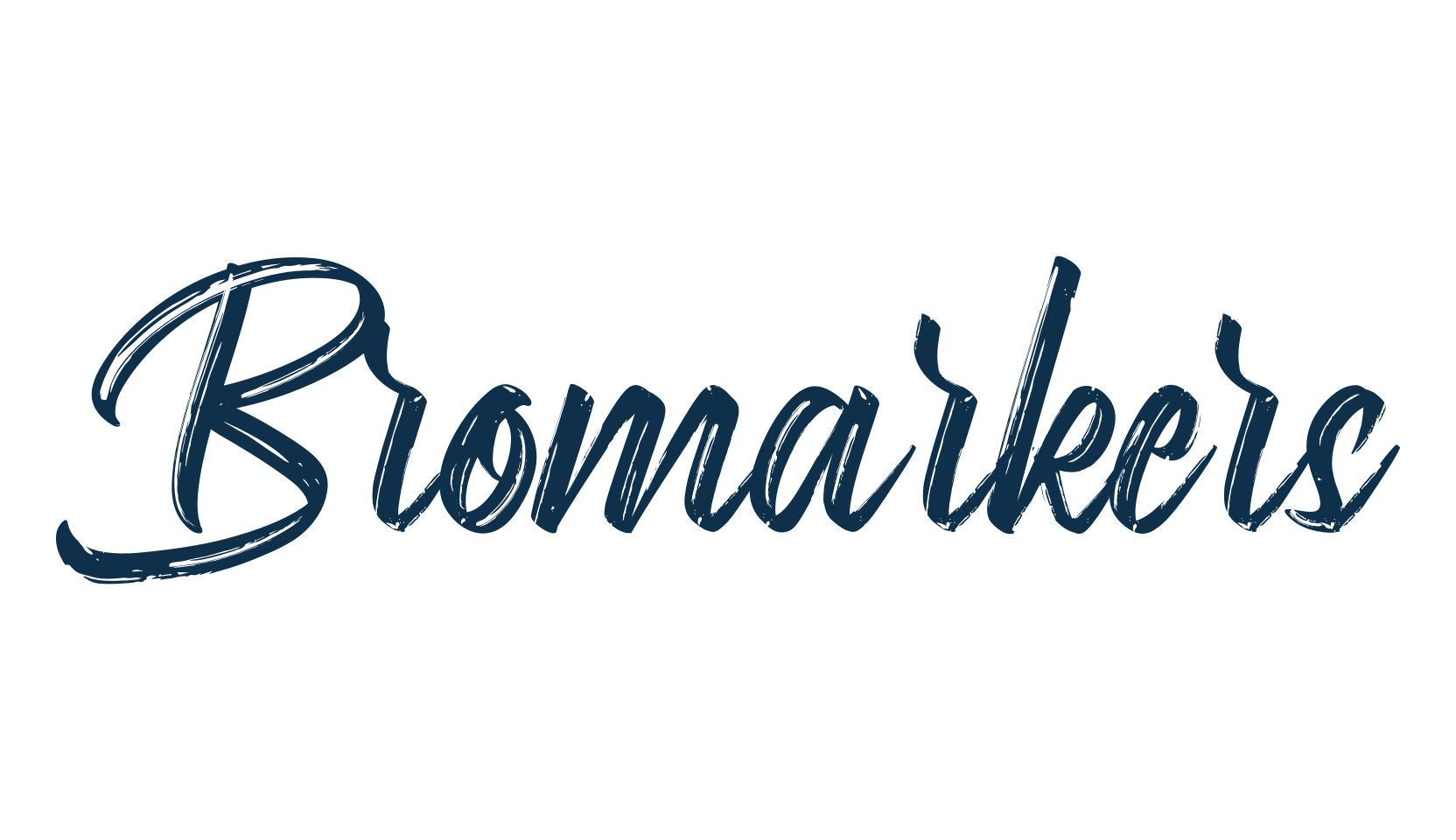 Bromarkers, script brush fancy decorative calligraphy font preview
