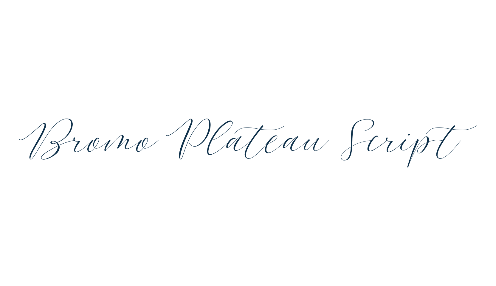 Bromo Plateau Script, calligraphy font preview