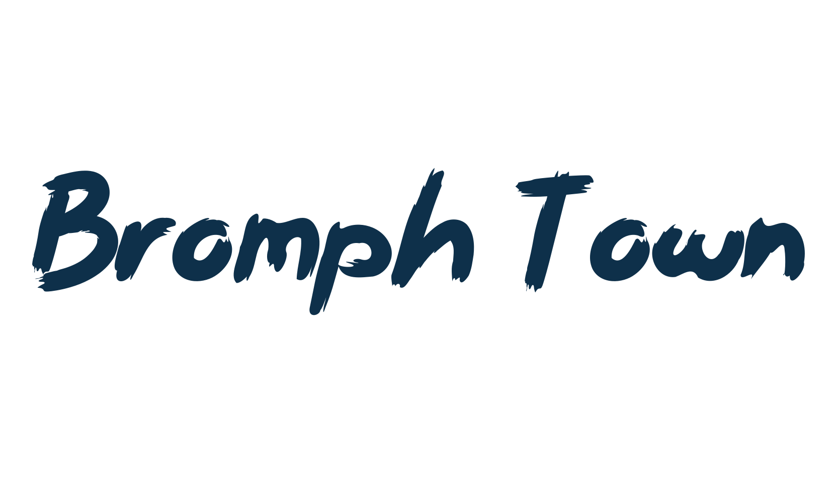 Bromph Town, brush font preview