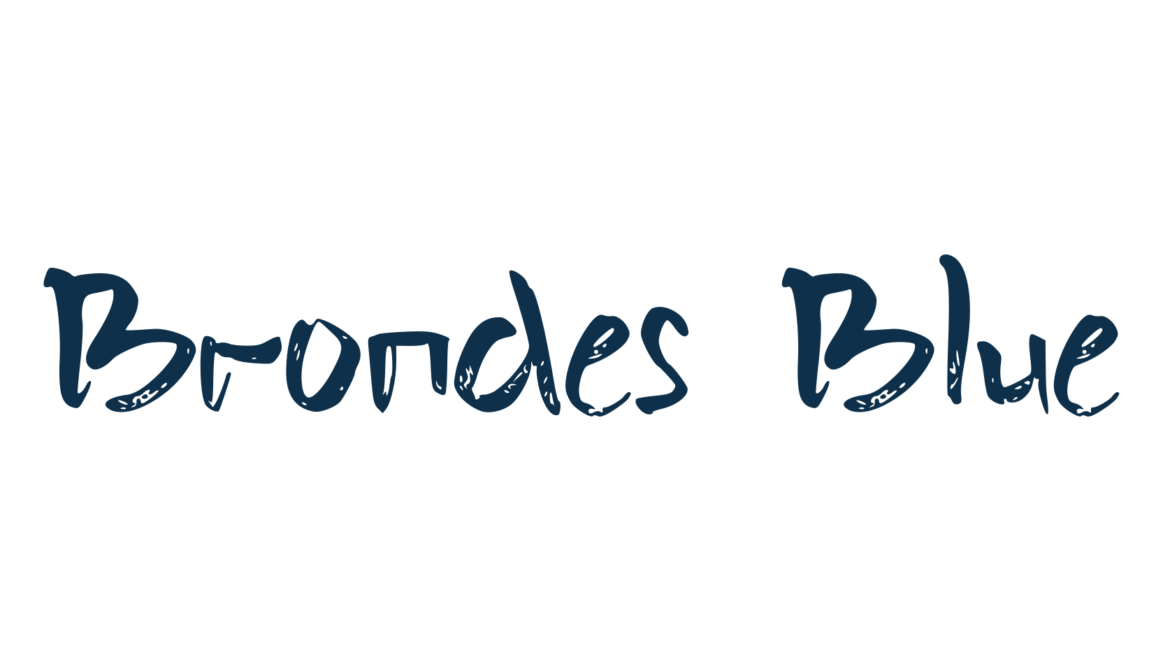 Brondes Blue, script brush fancy decorative calligraphy font preview