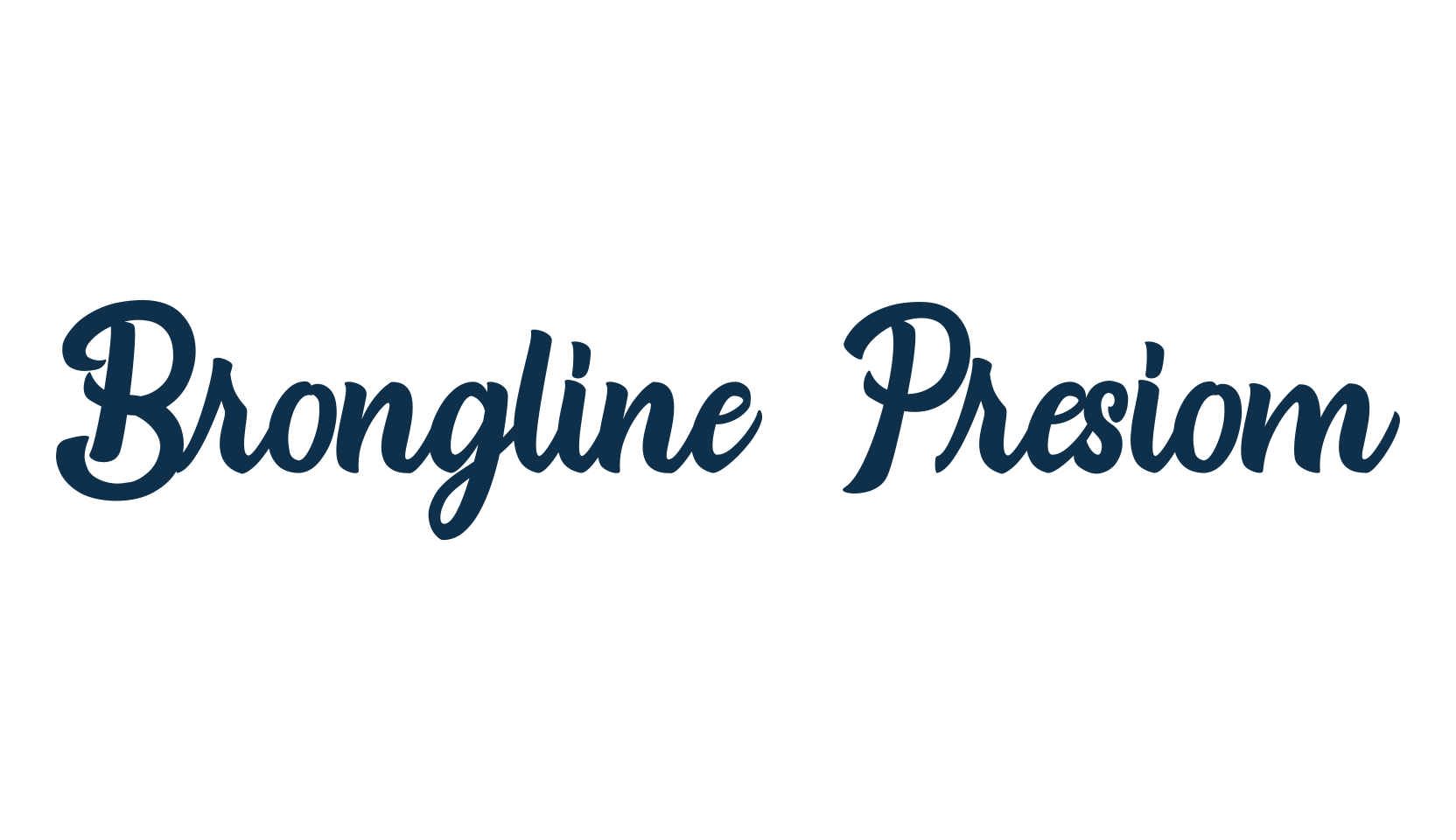 Brongline Presiom, calligraphy font preview