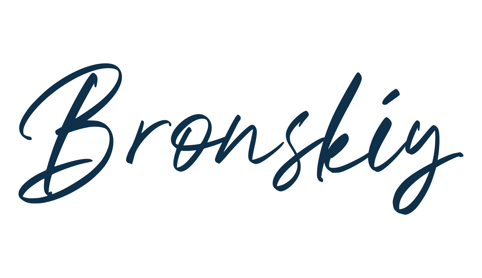 Bronskiy, script handwritten fancy decorative calligraphy font preview
