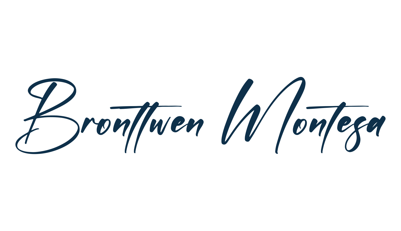 Bronttwen Montesa, handwriting font preview