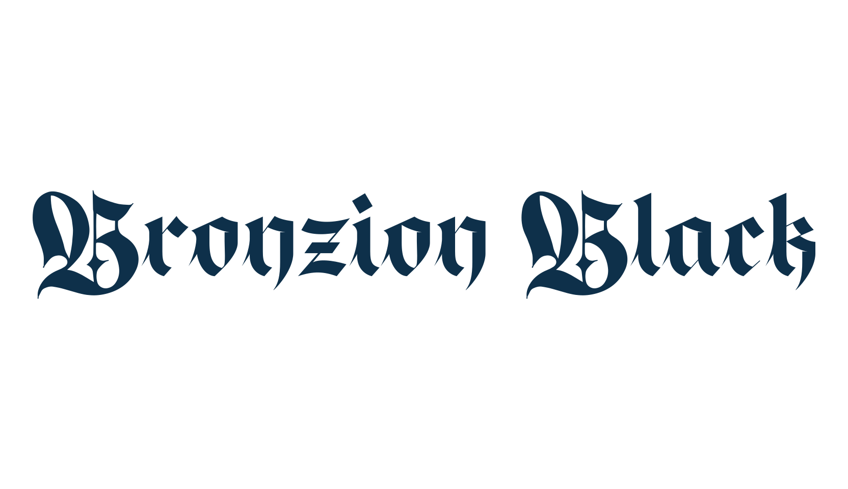 Bronzion Black, gothic medieval font preview