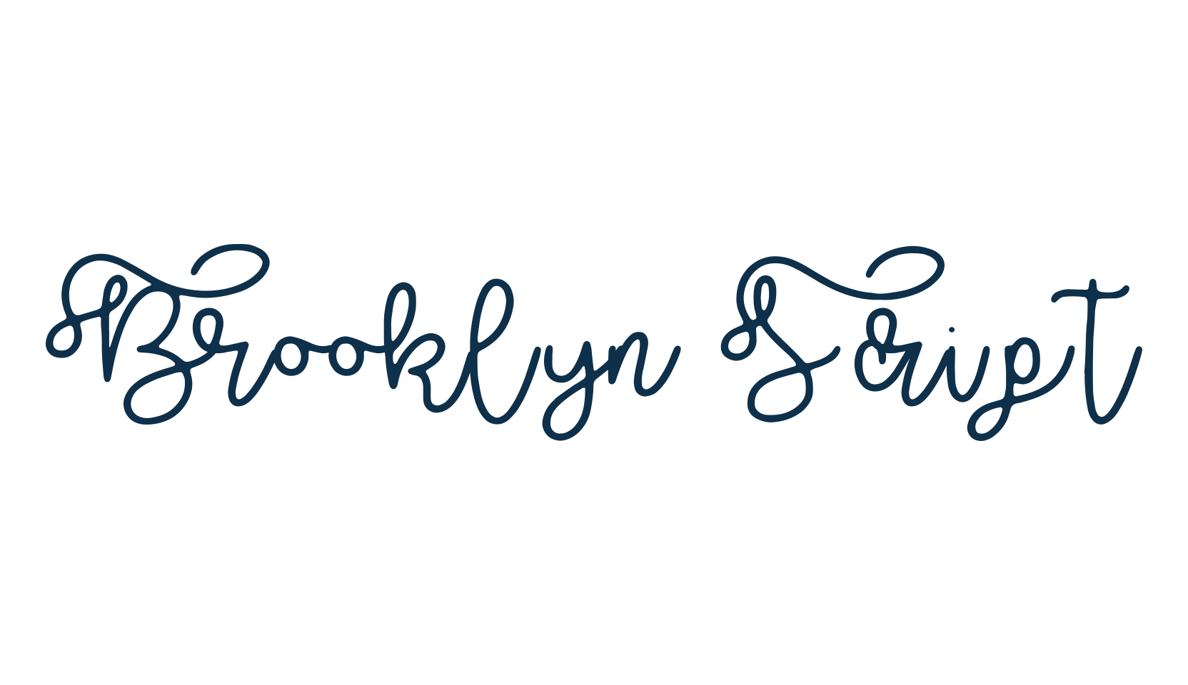Brooklyn Script, fancy decorative font preview