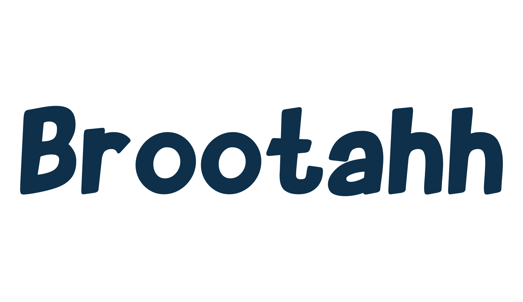 Brootahh, cartoon font preview