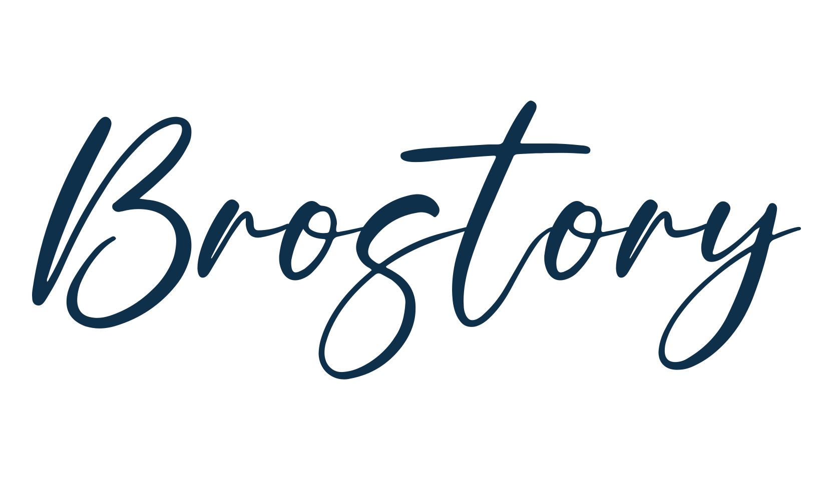 Brostory, script brush fancy decorative calligraphy font preview