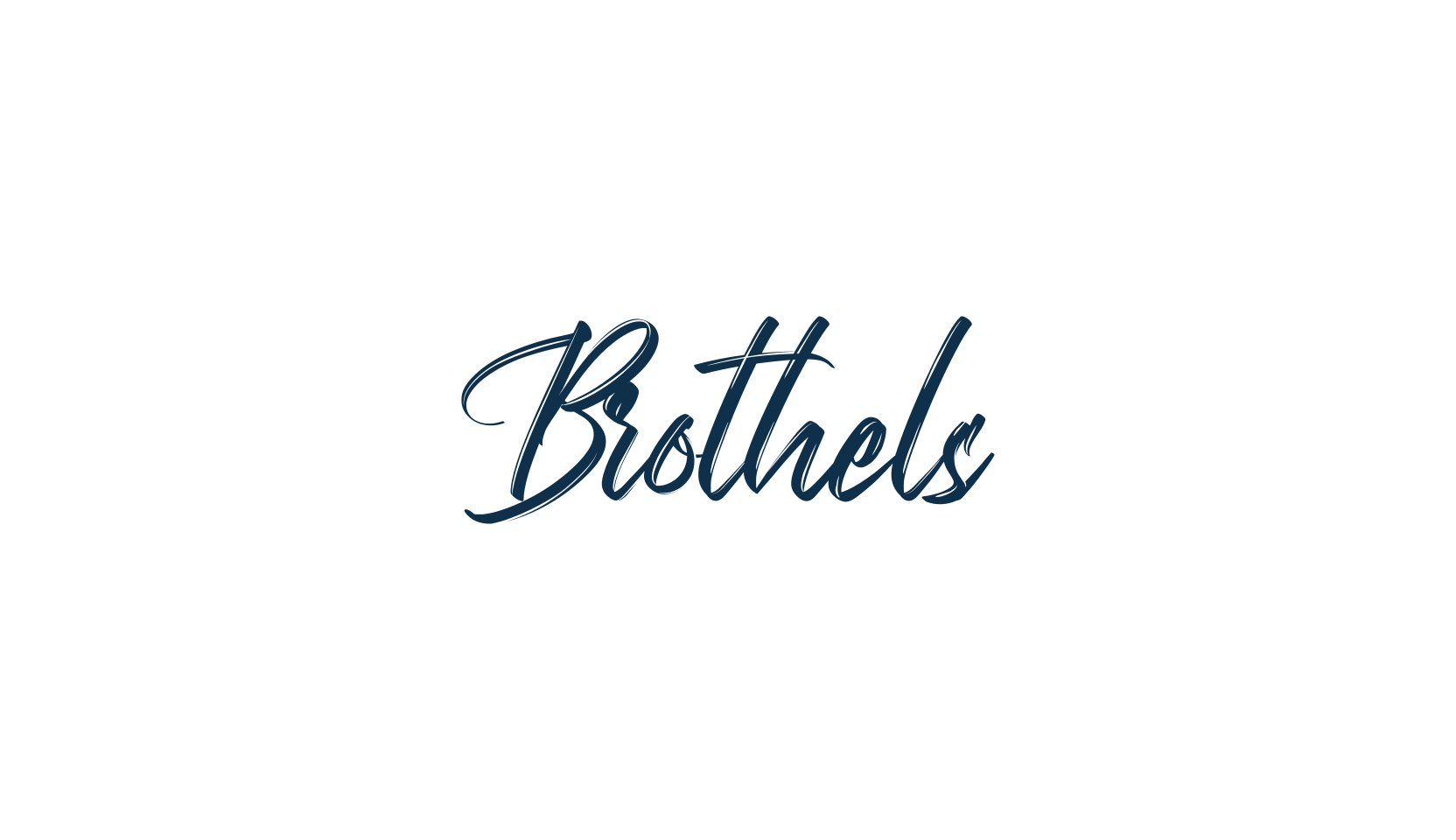 Brothels, script brush fancy decorative calligraphy font preview
