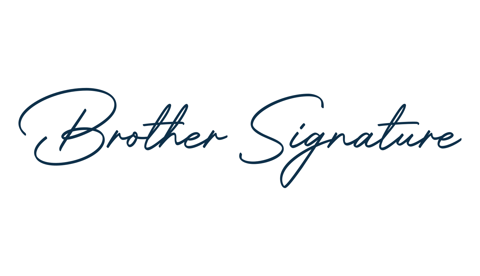 Brother Signature, handwriting font preview