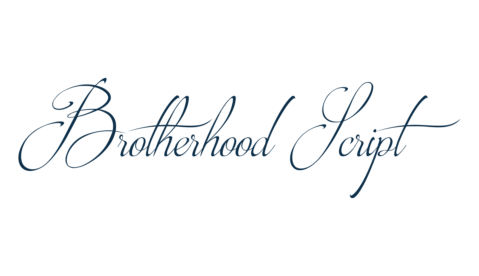 Brotherhood Script, calligraphy font preview
