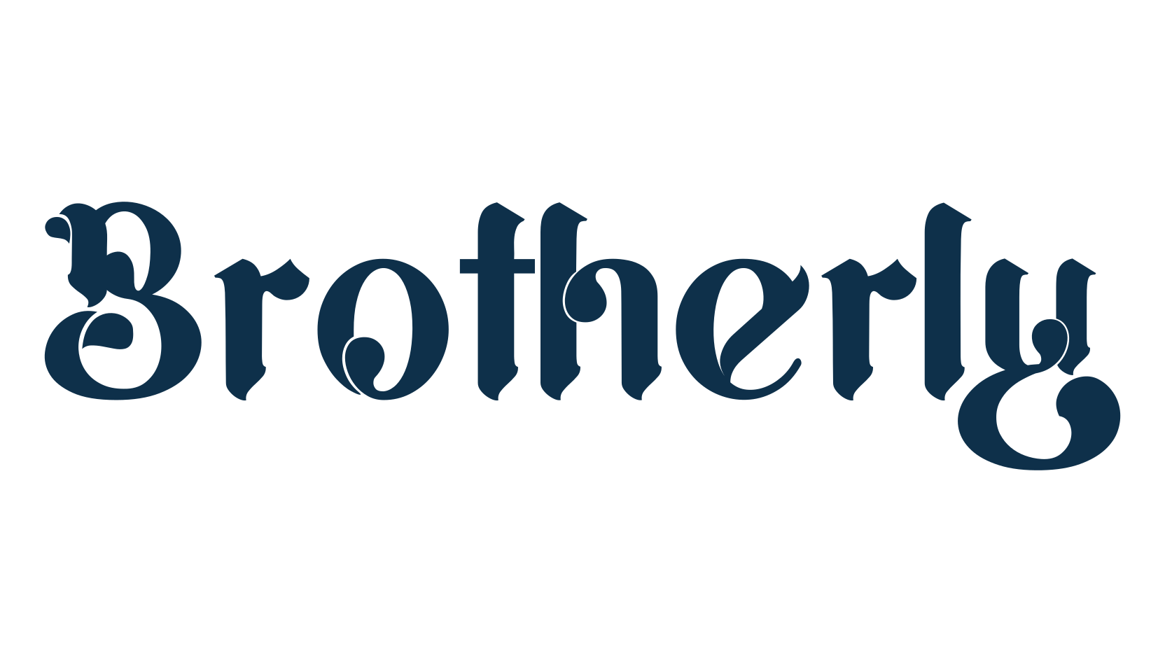 Brotherly, fancy various gothic font preview