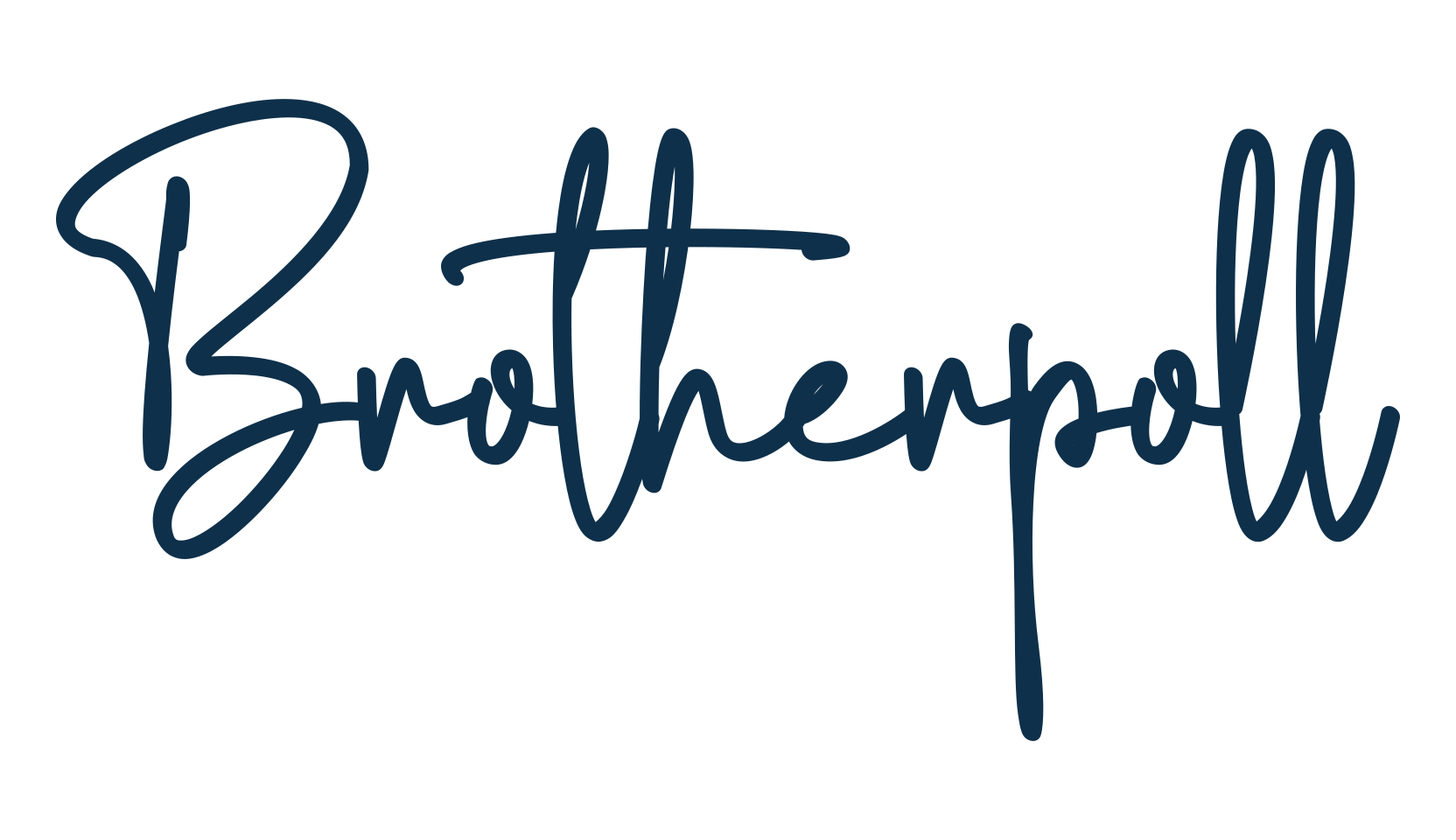 Brotherpoll, script handwritten fancy decorative calligraphy font preview
